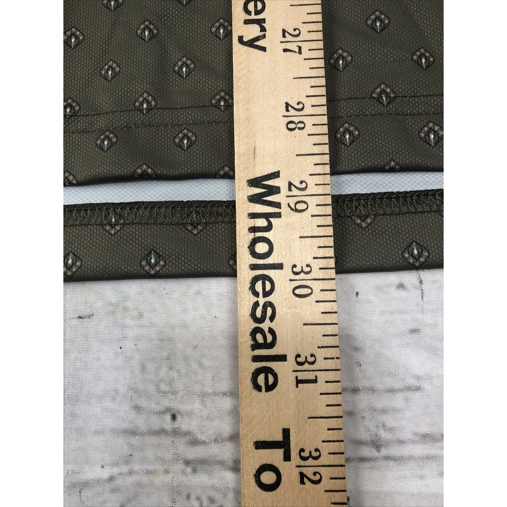 Straight Down Shirt M Performance Polo Golf All Over Print -Olive Green - Picture 6 of 12